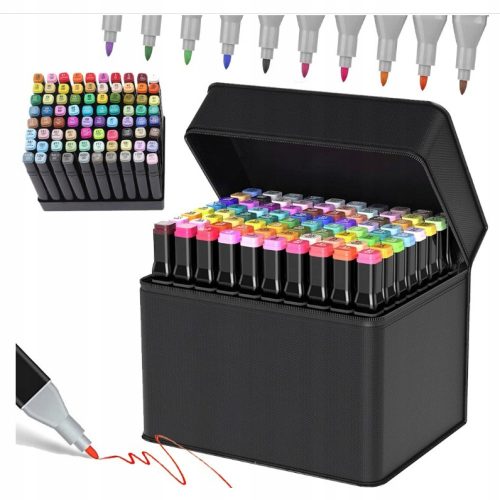  ALKOHOLMARKER-SET 80 STÜCK + TASCHE DOPPELSEITIG AUSFLÜGE, MARKIERER, MARKIERER