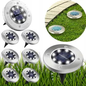  Solarlampe, Silber, 13 cm, 8 Stk.