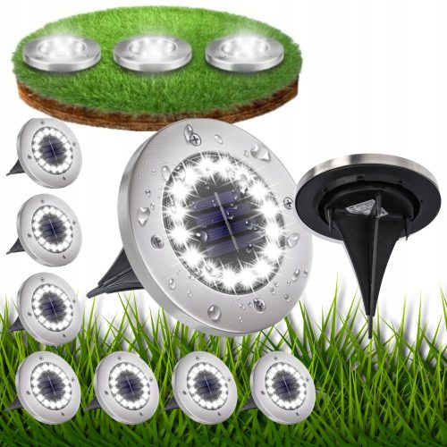  Solarlampe, weiß, 13 cm, 8 Stk.