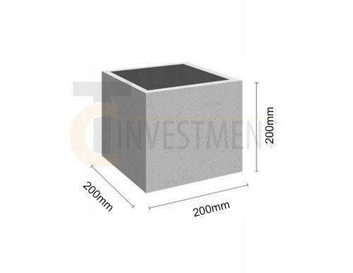  TC Investment Blumentopf 20 cm x 20 x 20 cm Beton