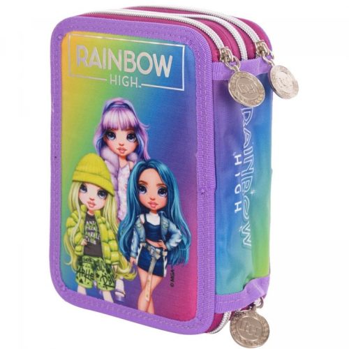  Federmäppchen mit drei Fächern und Regenbogen-High-Ausstattung
