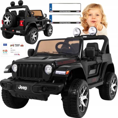  Batteriebetriebenes Auto Jeep Wrangler Rubicon Black