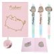  Notizbuch A5 St. Majewski Pusheen Grüntöne + 3× Pusheen automatisch löschbarer Stift 1 Stk