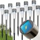  10× NTGARDEN eingebettete Solarlampe, silber, 38 cm, 1 Stk.