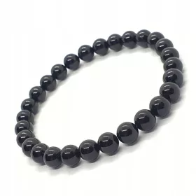    Armband aus Glückssteinen Turmalin schwarz Schützender Talisman