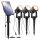  Led-Lux Solarlampe, schwarz, 50,5 cm, 3 Stk.