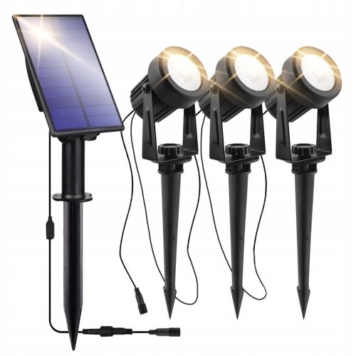  Led-Lux Solarlampe, schwarz, 50,5 cm, 3 Stk.