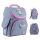  GoPack-Schulrucksack mit einem Fach. Grau- und Silbertöne, 11 l