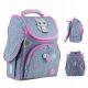  GoPack-Schulrucksack mit einem Fach. Grau- und Silbertöne, 11 l