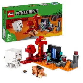  LEGO MAINECRAFT NETHER PORTAL AMBUSH LAVA FIGUREN SPIELZEUG