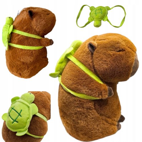  PLÜSCH- CAPYBARA-SPIELZEUG MIT RUCKSACK 23 CM MIT PLÜSCH-SCHILDKRÖTE-PLÜSCHSPIELZEUG