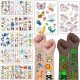  Temporäre waschbare Tattoos für Kinder GLÜHEND 30 BLATT 400 Stk