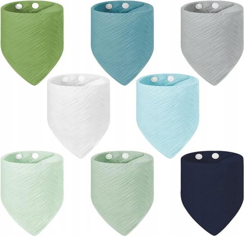  8x Baumwoll-Lätzchen für Babys, glattes Kinder-Multipack-Lätzchen