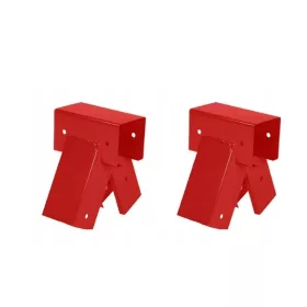    Vierkantträgerverbinder 90x90mm 90 Grad Schwenk 9x9cm 2er Set