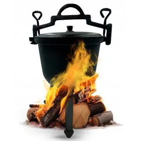  Gusseisentopf 10L schwarz stehend