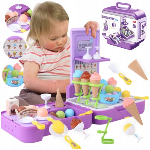  ICE CREAM SHOP SHOP KOFFER MIT ICE CREAM KITCHEN SHOP TRAGBARES KONFEKTIONSLADEN 3in1