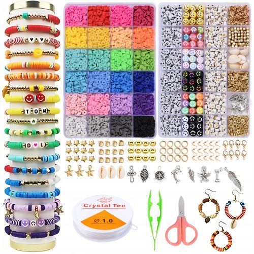  PERLENSET ZUR HERSTELLUNG VON SCHMUCK, ARMBÄNDERN, BUCHSTABEN, PERLEN, GESCHENK