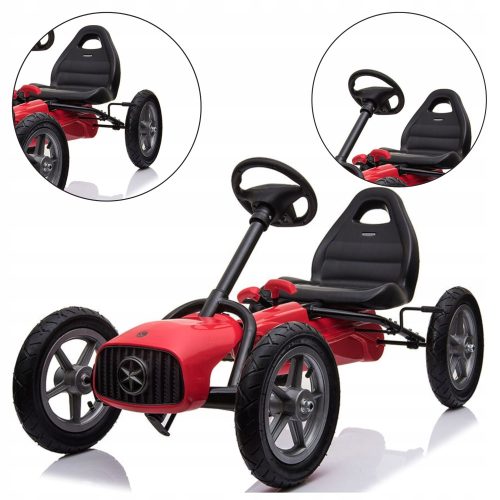  BABY-MIX-BUGGY-GOKART MIT PEDALEN GROSS, BELASTBAR BIS 50 KG, ROT