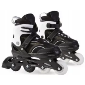    Spokey verstellbare Rollschuhe 38–41 Skate Schwarz und Weiß