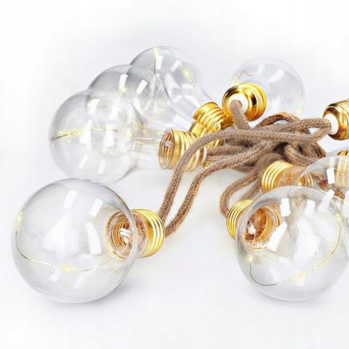  Solight LED decorativní žárovky on the prřírodním provazu, 10x žárovka, 30LED, 1