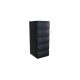  Kommode Akord W5 SCHWARZ 40 x 40 x 111 cm mattschwarz