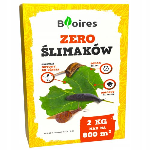 Schneckenkorn ZERO SCHNECKEN 2kg - Natürlich & Regenfest für bis zu 800m²