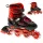  VERSTELLBARE INLINE-SKATES ROT SCHWARZ 34-37 LED-RAD ALS GESCHENK