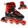  VERSTELLBARE INLINE-SKATES ROT SCHWARZ 38-41 LED-RAD ALS GESCHENK