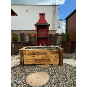  PEGI Blumentopf 100 cm x 40 x 40 cm Naturholz