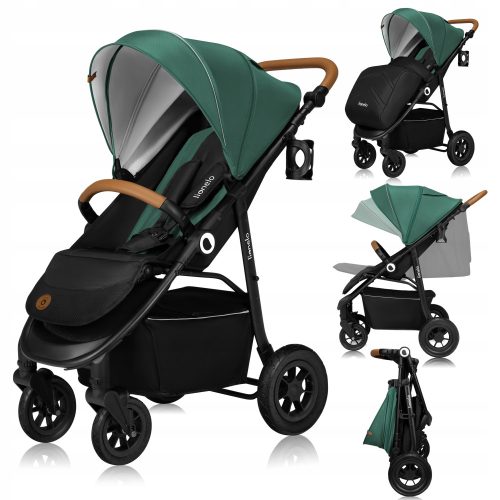  NATT Lionelo Kinderwagen bis 22 kg – Green Emerald