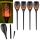  4× Steal Home Solarlampe, schwarz, 78 cm, 1 Stk.