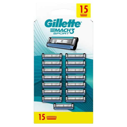  Gillette Mach 3 SPORT Rasierer für Rasiererpatronen, 15 Stk.