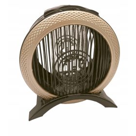    Wunderschöne schwarze und silberne Harfenkerze, rund, exklusiv