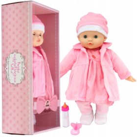    Die Babypuppe spricht und singt in polnischer Babyflaschenkleidung