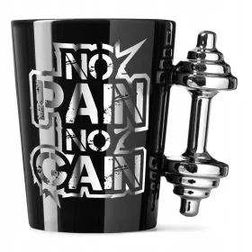    Tasse Langhantel, Hanteln, kein Schmerz, kein Gewinn, Freund, Ehemann, Vater, starker Sportler