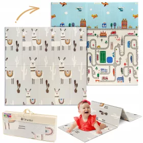    PÄDAGOGISCHE SCHAUMSTOFFMATTE, FALTBAR FÜR KINDER, GROSSES XXL 180x200