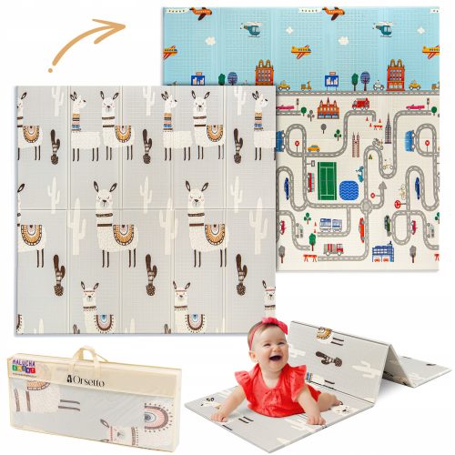  PÄDAGOGISCHE SCHAUMSTOFFMATTE, FALTBAR FÜR KINDER, GROSSES XXL 180x200