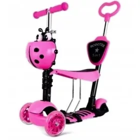  DREIRAD-BALANCIERROLLER BIEDRONKA 5in1 LED ROSA