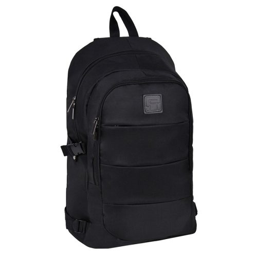  Paso Schulrucksack mit mehreren Fächern, schwarz