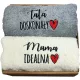  HANDTUCH-SET FÜR ELTERN, GESCHENK ZUM MUTTER- UND VATI-TAG, MIT STICKEREI-SET