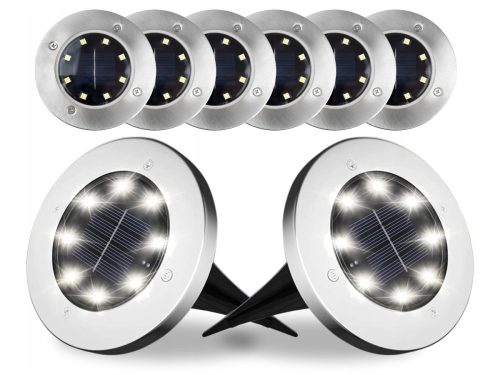  Einbau-Solarleuchte LED Plus silber 12,6 cm 8 Stk.