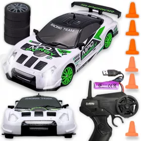    RC AUTO DRIFT 4X4 FERNGESTEUERT, NISSAN GT-R, 2,4 GHZ FERNBEDIENUNG, BATTERIE