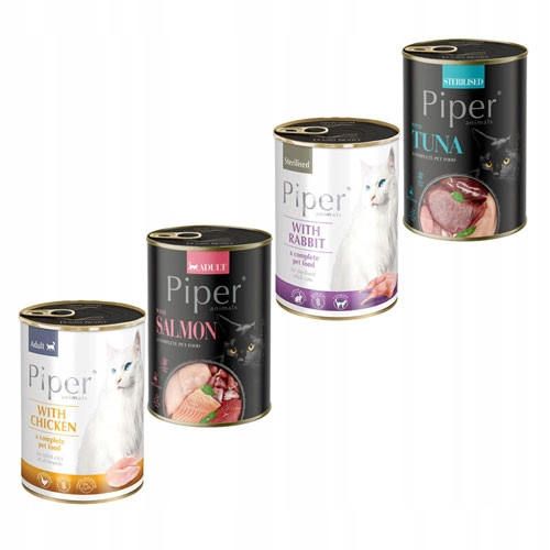  PIPER DOLINA NOTECI NASSFUTTER FÜR KATZEN, GESCHMACKSMISCHUNG, 12x400G