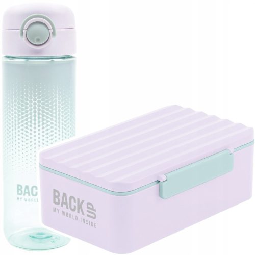  Backup-Wasserflasche 600 ml + Lunchbox mit beweglichem Fach Backup C39 Lila Derform SB6C39