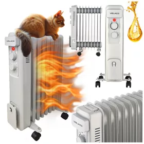    ELEKTRISCHER ÖLKÜHLER 9 RIPPEN THERMOSTAT VESUVIUS 2000 WAT