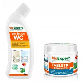    Bakterien für Klärgruben Tabletten zur Abwasserbehandlung bioExpert für EIN JAHR + BIO GEL 2in1