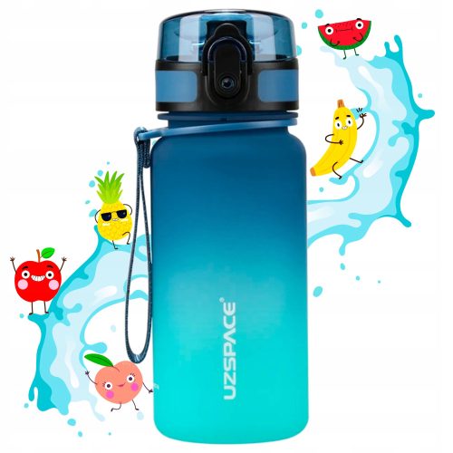  FLASCHE WASSERFLASCHE FÜR KINDER 350ml Tritan blau-türkis