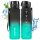  WASSERFLASCHE MIT MOTIVATIONSMASS 1L TRITAN BPA-FREI SCHWARZ UND GRÜN