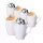  Set mit 6 weißen Tassen, 320 ml, für Kaffee und Tee