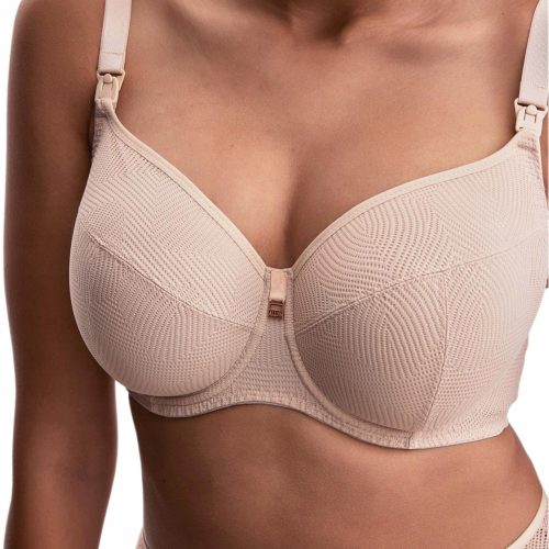  Alles Soft-BH Beige, weicher Schwangerschafts-BH für große Brüste, Stillgröße 90H